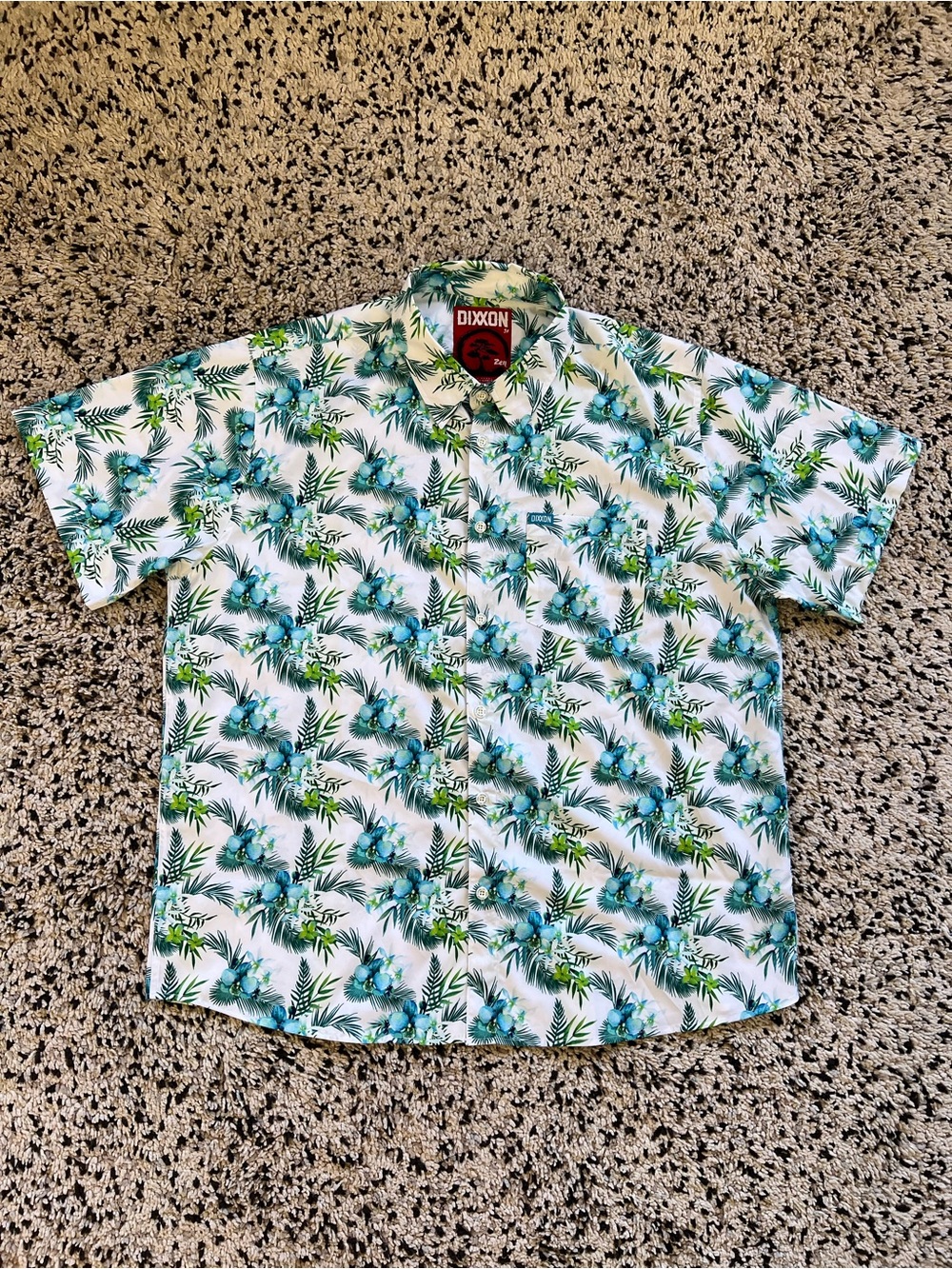 DIXXON Flannel Co Zen Floral Print D-Lite Lightweight Short Sleeve Shirt 3XL